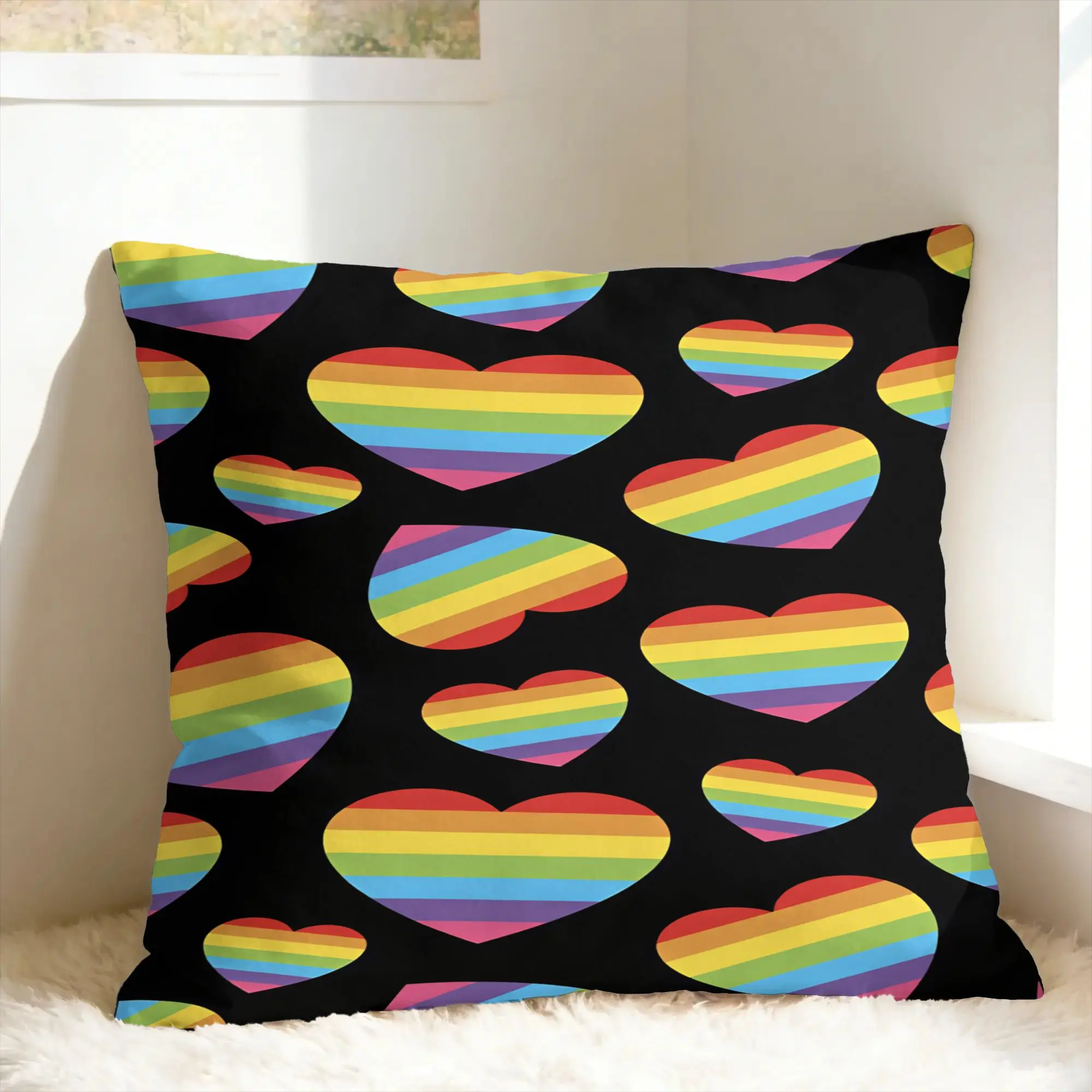 Agender Lgbt Pillow Cover Yaoi Boy Love Fashion Pillow Case For Living Room Sofa Graphic Pillowcases Birthday Present
