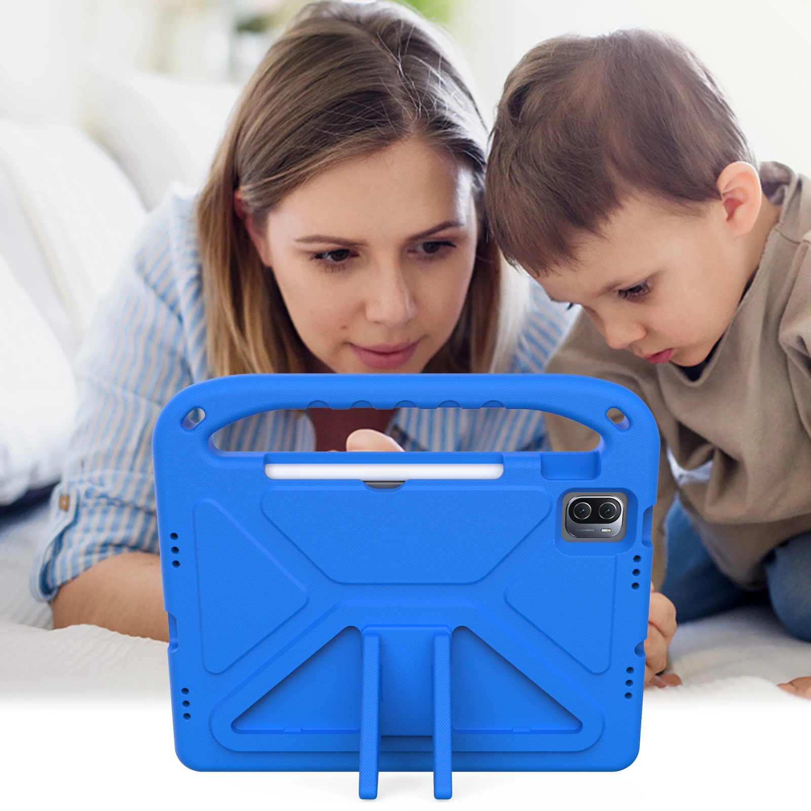 Kids Eva Case Voor Xiaomi Mi Pad 4 Plus Pad 5 6 Pro Redmi Pad Se 11 Inch Schokbestendige Standaard Tablethoes Voor Het Kind Schokbestendig