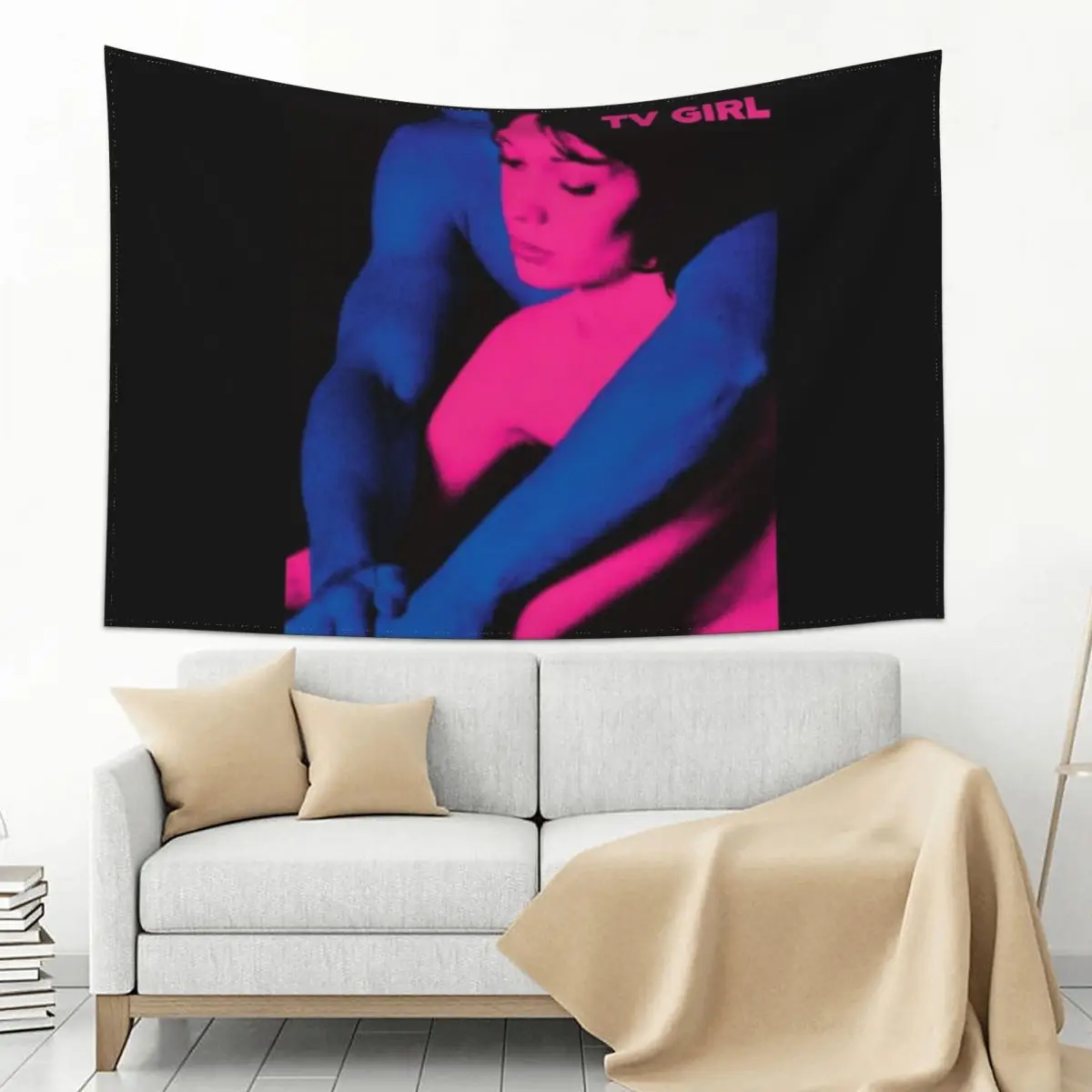 

Lover Gifts Punk Tv Girl Retro Wave Tapestry Room Aesthetic Decor Decor For Bedroom Wall Hanging Tapestry