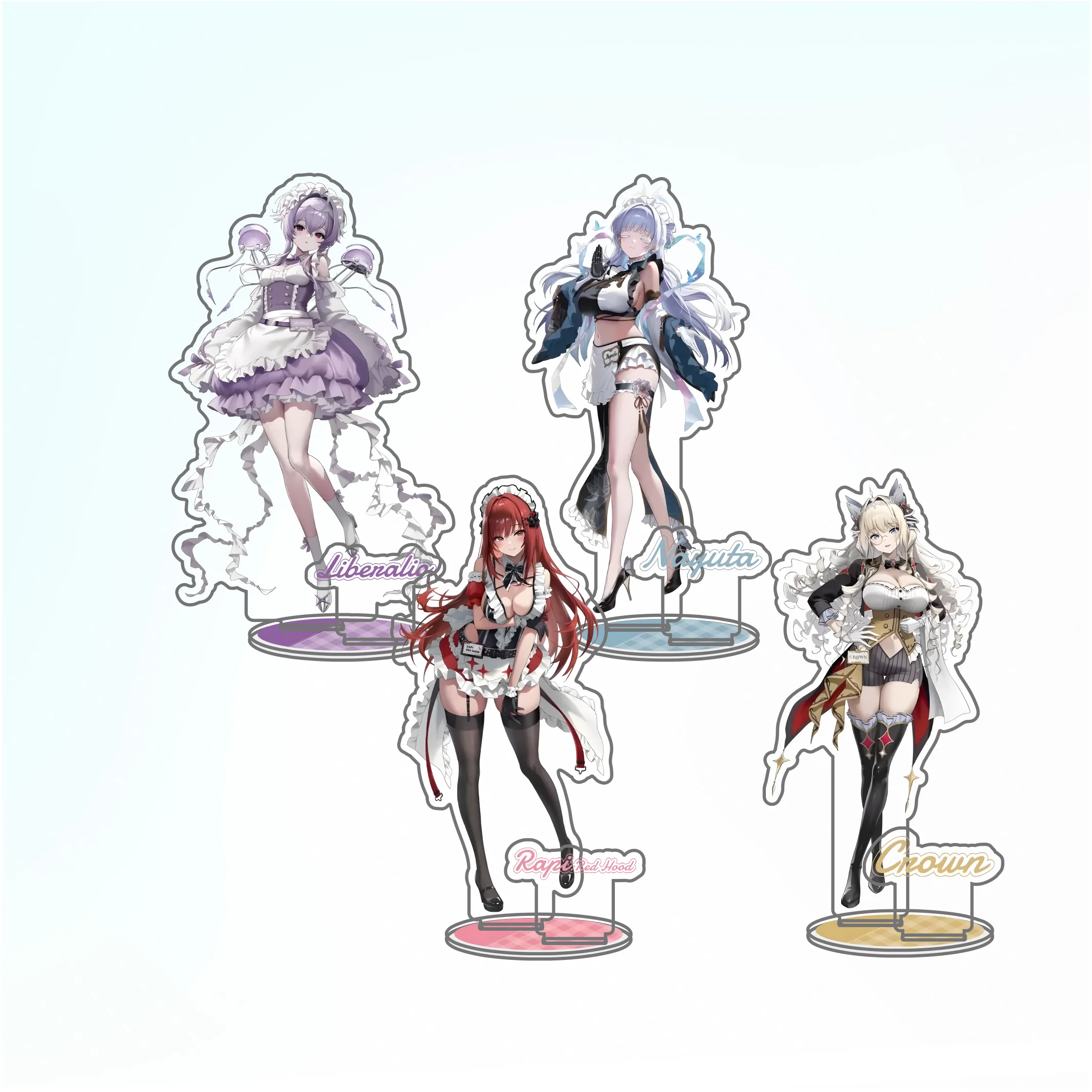 Liberalio Nayuta Rapunzel Crown 15cm Acrylic Stand key chains Maid Ver. Anime Figure Desk Decor Birthday Gifts for friend