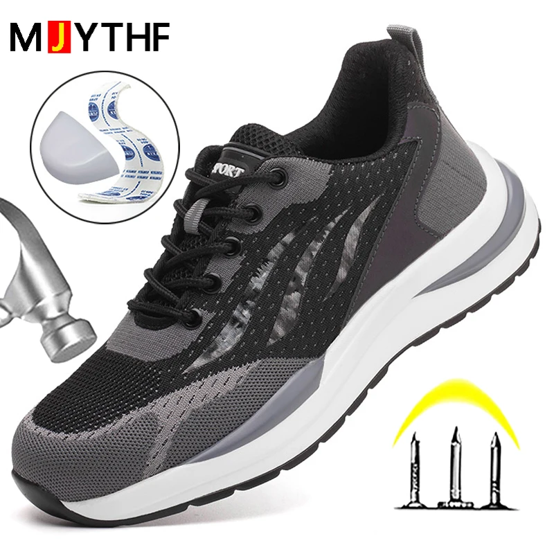 Protective Shoes Men Safety Boots Composite Toe Anti-smash Work Shoes Men Puncture-Proof security Sneakers Indestructible Shoes