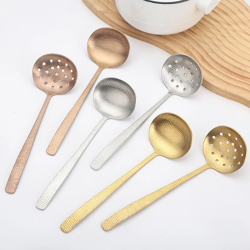 

LMM stainless steel retro hammer hot pot soup shell colander hotel restaurant household