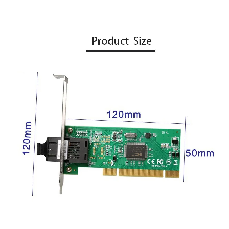 For desktop computer PCI 100M Fiber lan Card diskless PCI Card 10/100Mbps computer accessories gaming adaptive PCI Network Card