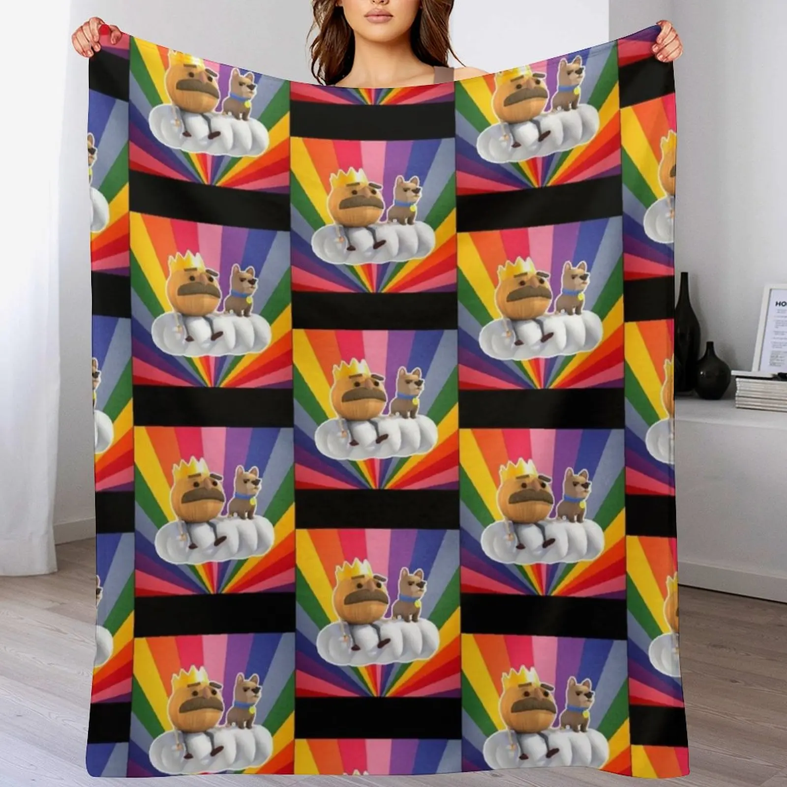 Overcooked rainbow Throw Blanket sofa bed Thin valentine gift ideas Blankets