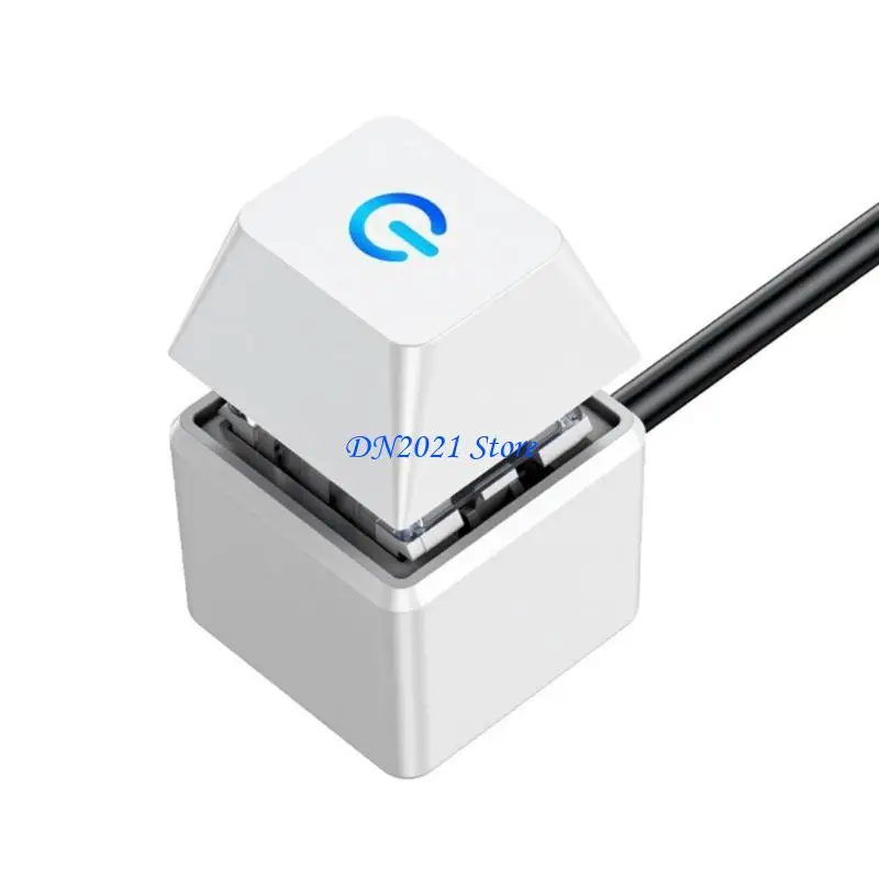 

F3KE Colorful LED Lights Computer Desktop Switching Motherboard External Start Power