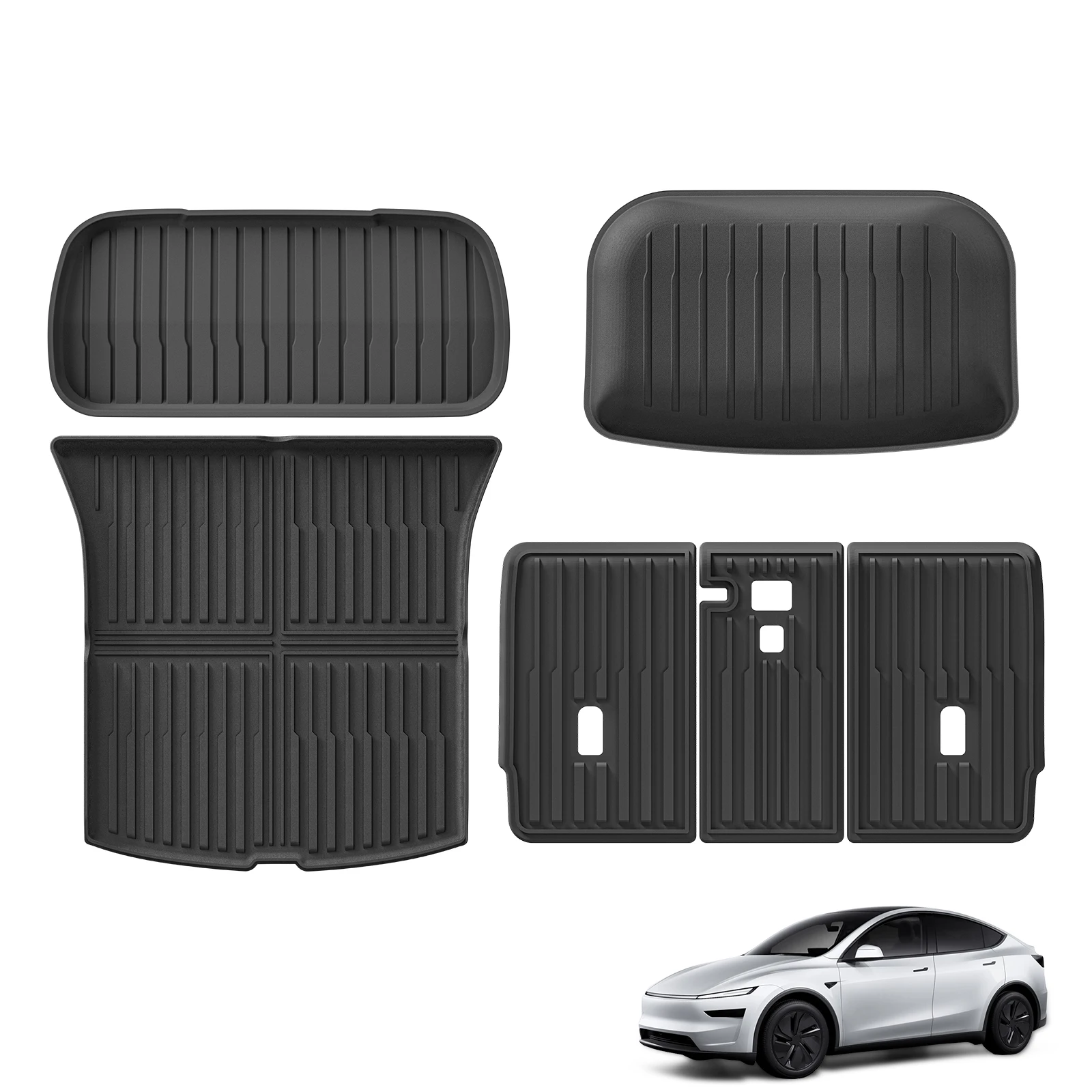 

LUCKEASY for Tesla Model Y Juniper/Launch 2025 Rear Seat Backrest Protective Pad Cargo Liner Trunk Mat Anti-Kick Pad Accessories