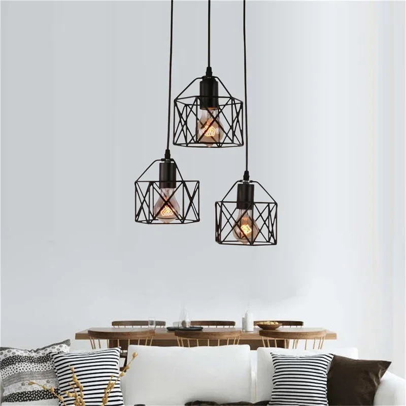 

American Rustic Industrial Kitchen Island Lamp Cafe Hanging Light Modern Lighting Fixtures Minimalist