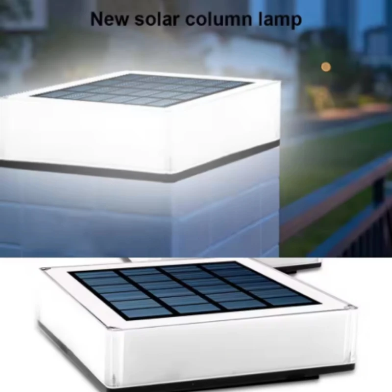 Solar Powered LED Post Cap Lights Waterproof Outdoor Garden Fence Lamp for Wooden Posts Lawn Camping Summer Decor