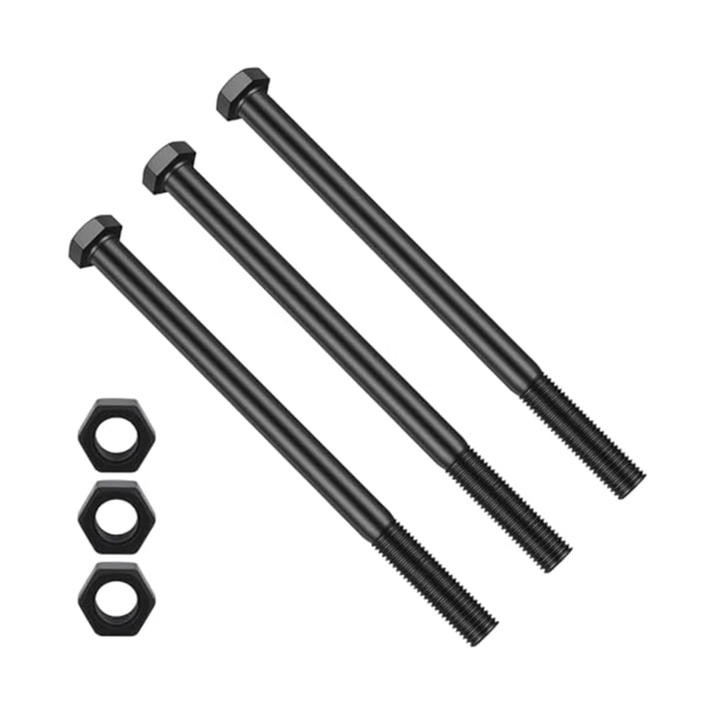 For Midsize For Mower Spindle Bolt and Nut Kit 3-Pack Featuring Black Oxide Finish and Grade 8 Material Construction