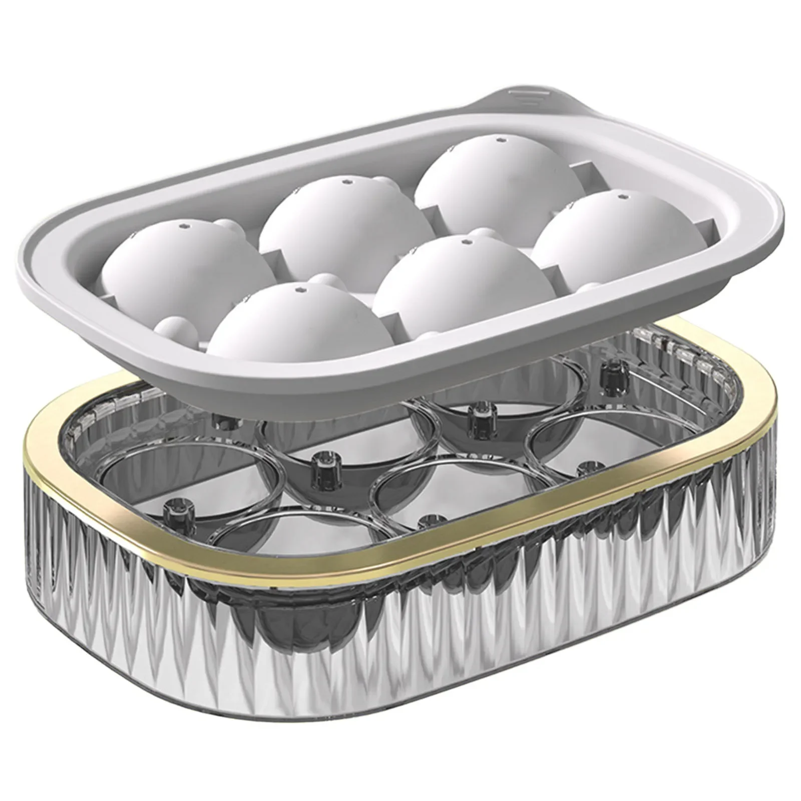 Effortless Ice Ball Creation 6 Large Silicone Moulds For Whiskey And Cocktails Easy Release And Compact Storage
