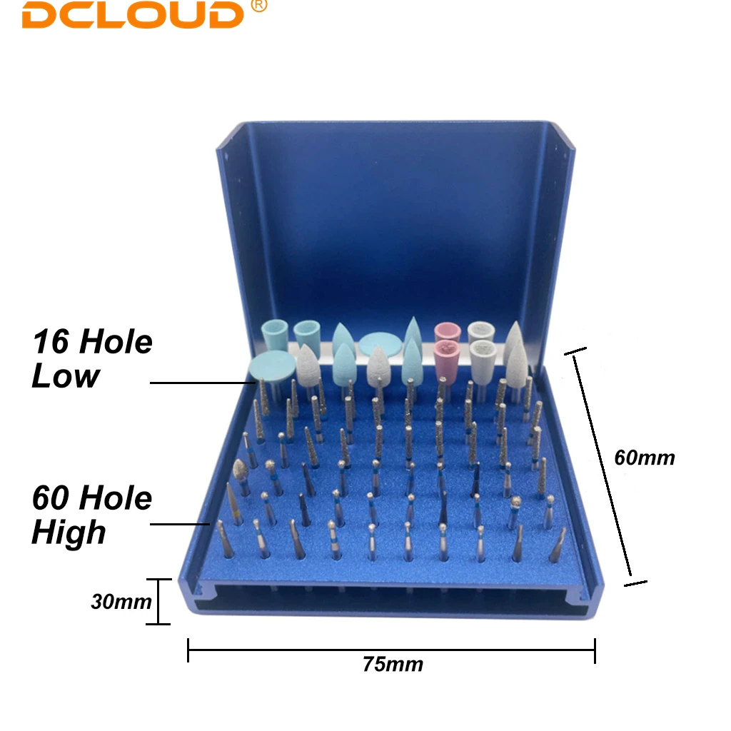 16/24/30/40/76/152Fori Supporto per frese dentali Blocco Caso per frese ad alta / bassa velocità Custodia per la disinfezione Supporto per la pulizia Fresa per utensili da dentista