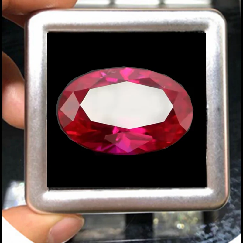 

20×30mm 50.0ct Large Ruby Gem Oval Cut VVS Loose Gemstones for Jewelry Accessories/Collection/DIY Stone Mohs Hardness Gem