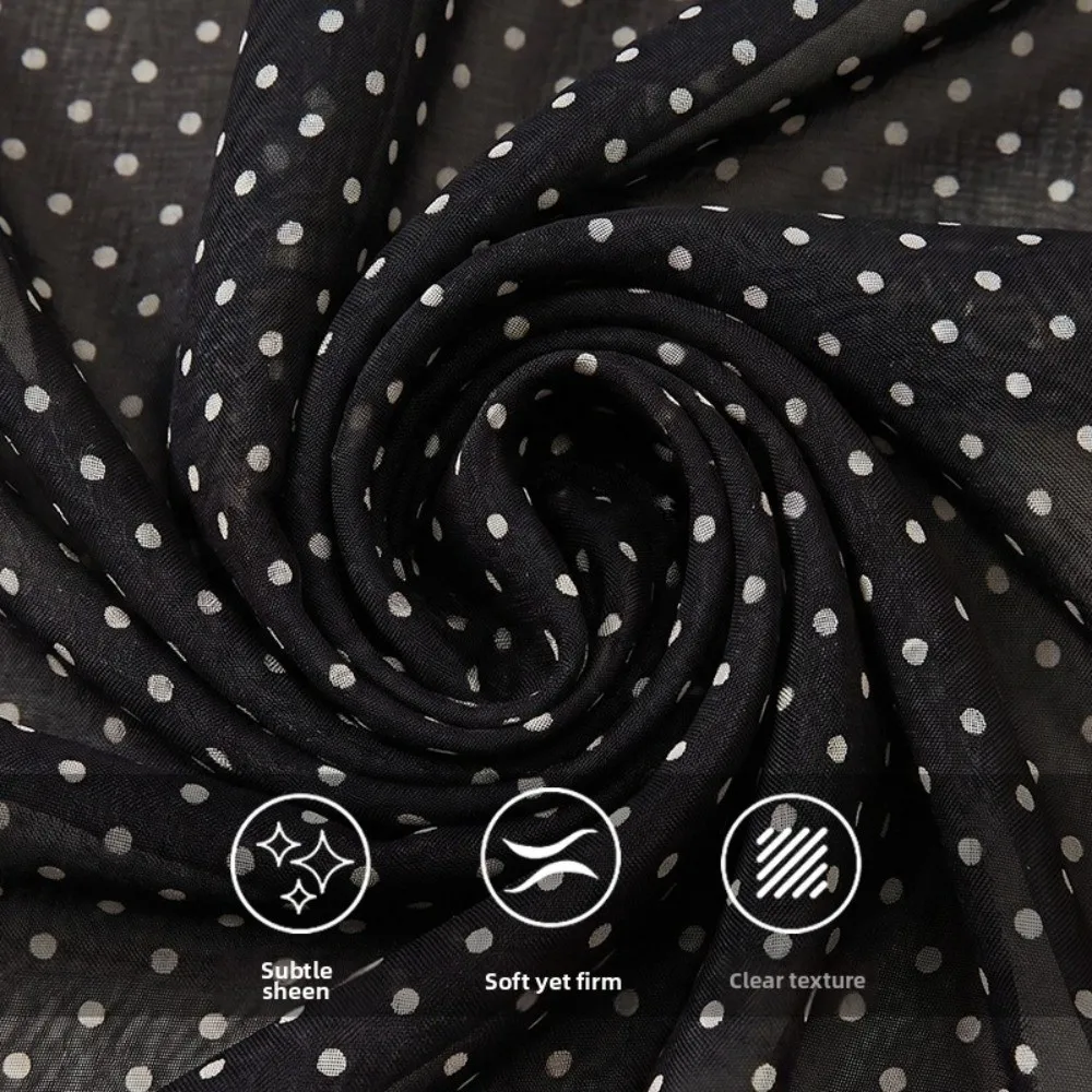Fashion Polka Dots Beach Scarf Ultra-thin Chiffon Sun Protection Scarf Breathable Soft Lady Bandanas Summer Outing