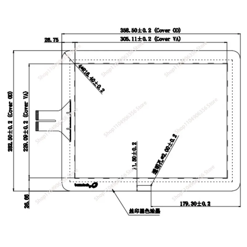 

для емкостных сенсорных экранов: 15-дюймовый емкостный экран, экран для машин, заказывающих прямые поставки с завода