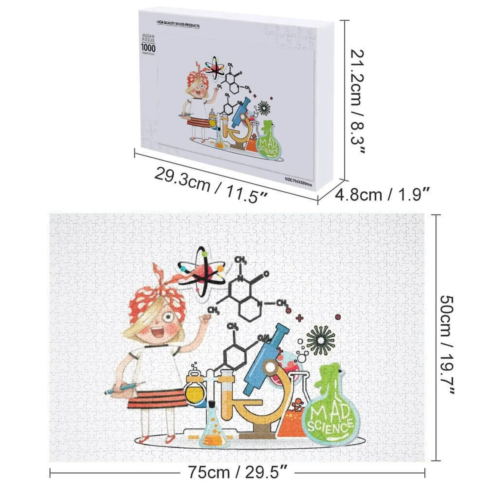 ปริศนาจิ๊กซอว์รูปภาพแบบกำหนดเอง ของขวัญสำหรับเด็ก ปริศนาแบบกำหนดเอง ภาพถ่ายแบบกำหนดเอง นักวิทยาศาสตร์เอดา ทวิสต์ ทดลองในเน็ตฟลิกซ์