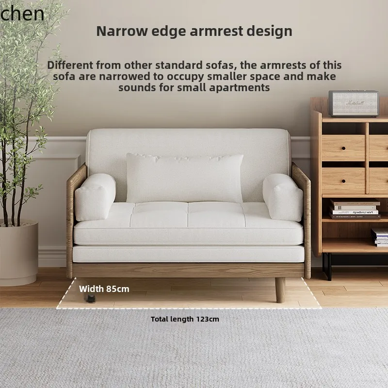 

DSA sofa bed Solid wood single folding living room ash wood pull-out retractable bed