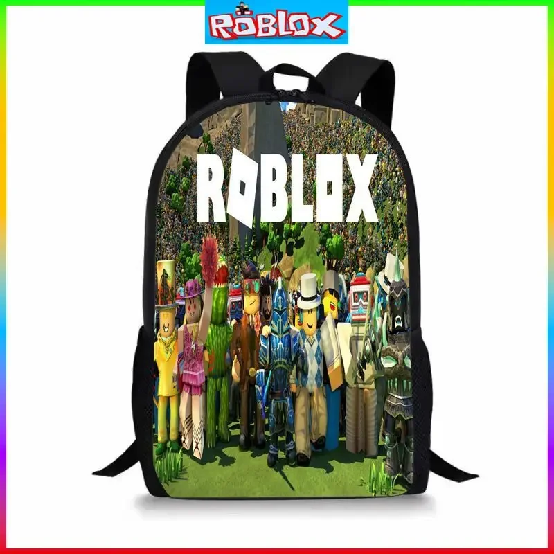 HOT ROBLOX Backpack for Primary and Secondary School Students Boys and Girls Backpack School Bag Mochila Anime Cartoon