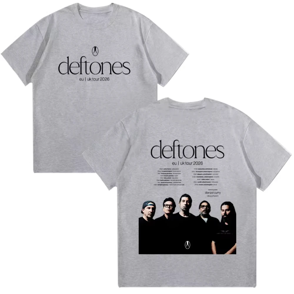 Deftones EU UK Tour 2026 T-shirts Deftones Rock Band Metal Casual