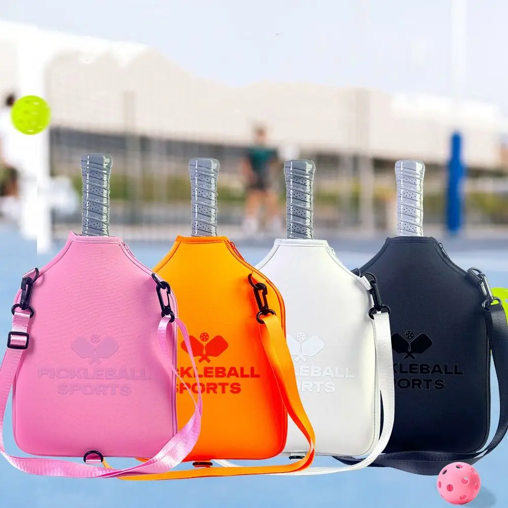 

Large Capacity Tennis Crossbody Bag Zipper Closure Waterproof Badminton Bag Professional Adjustable Strap Tennis Racket Bag