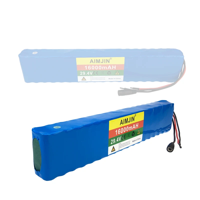 18650 29.4V 16000mah Lithium ion Battery Pack 7S5P 16A Built-in Smart BMS with 29.4V 2A Charger