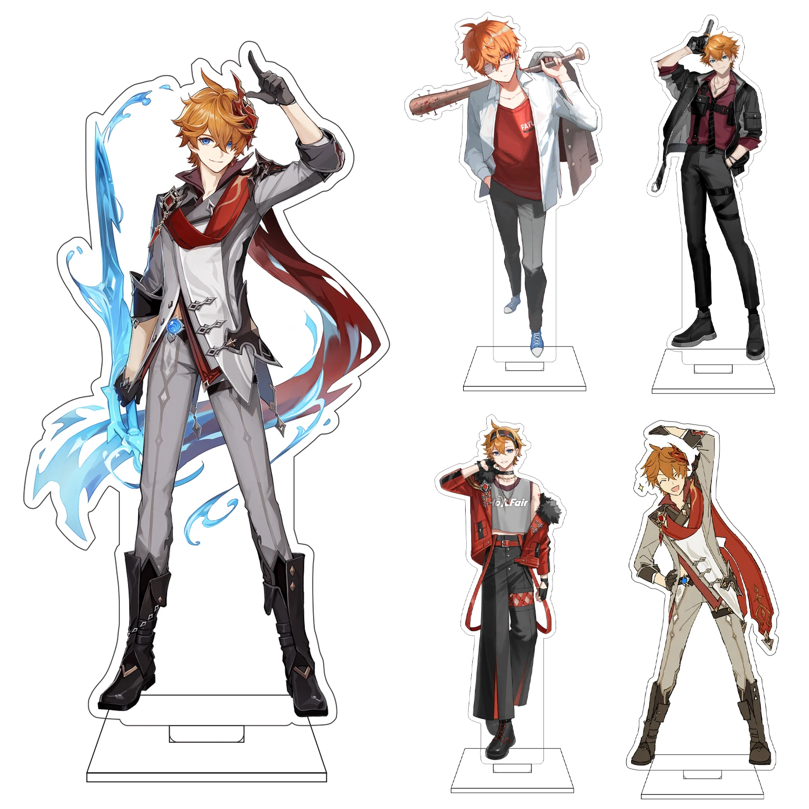 

16CM Anime Genshin Impact Cosplay Acrylic Figure Stand Plate Tartaglia Ornaments Gifts