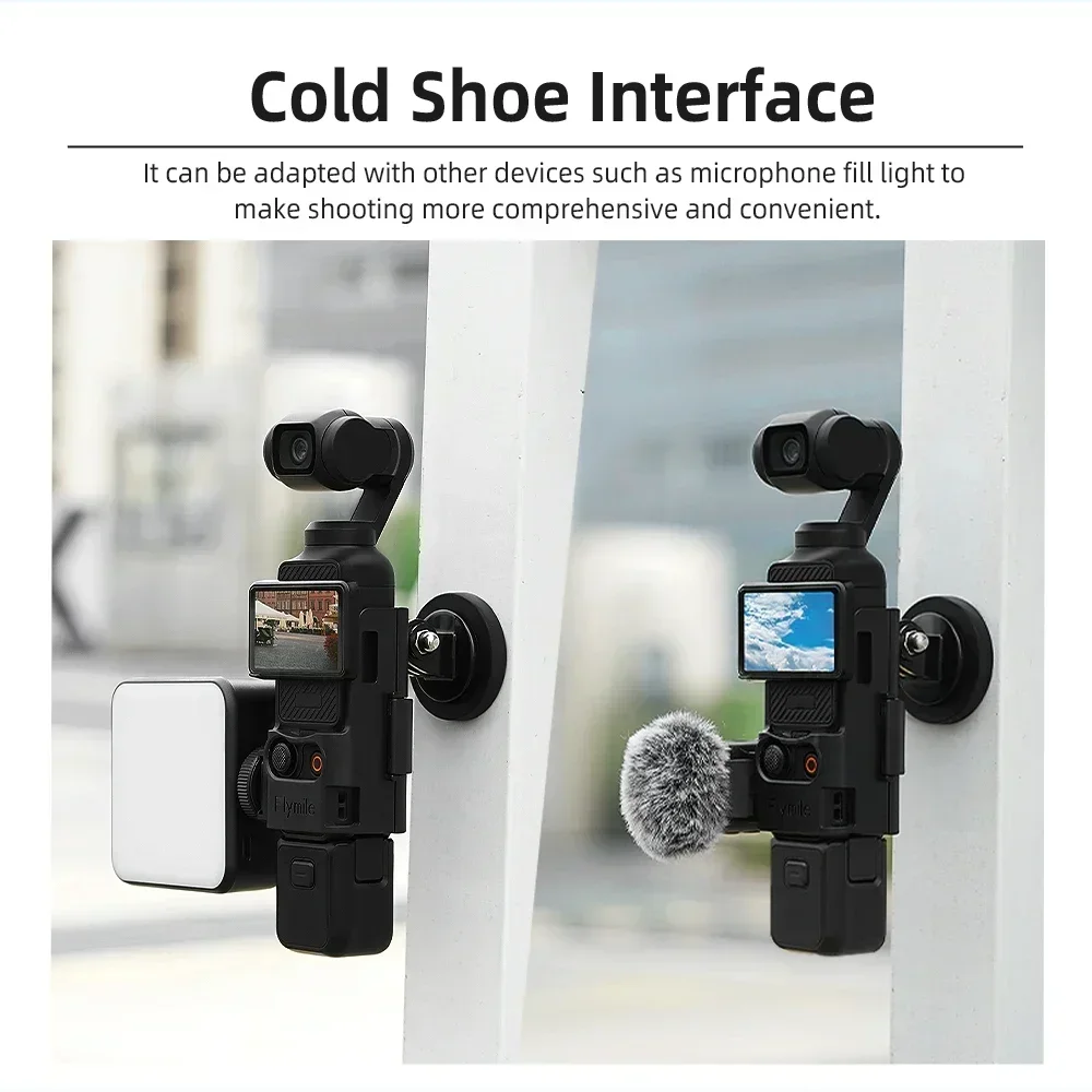 Flymile إطار محول تركيب مغناطيسي لـ DJI Osmo Pocket 3 Vlog التصوير قوس الحذاء البارد جهاز السفر ملحقات كاميرا الحركة