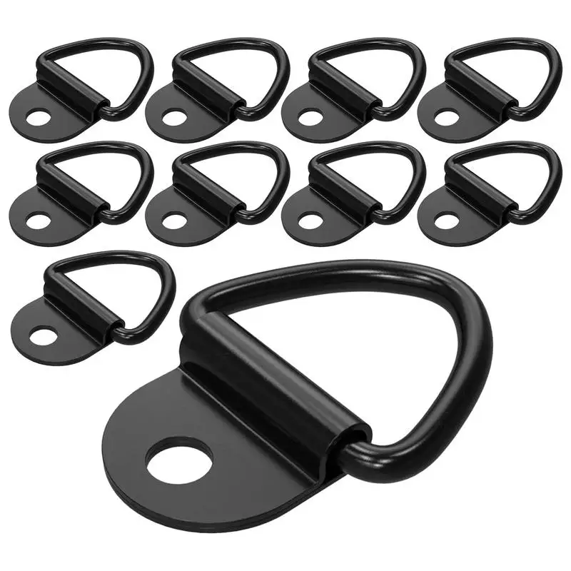 

Truck Tie Downs 10 pieces 3000lbs tie down hooks Stainless Steel strong V shaped tie down rings hooks for trailers truck