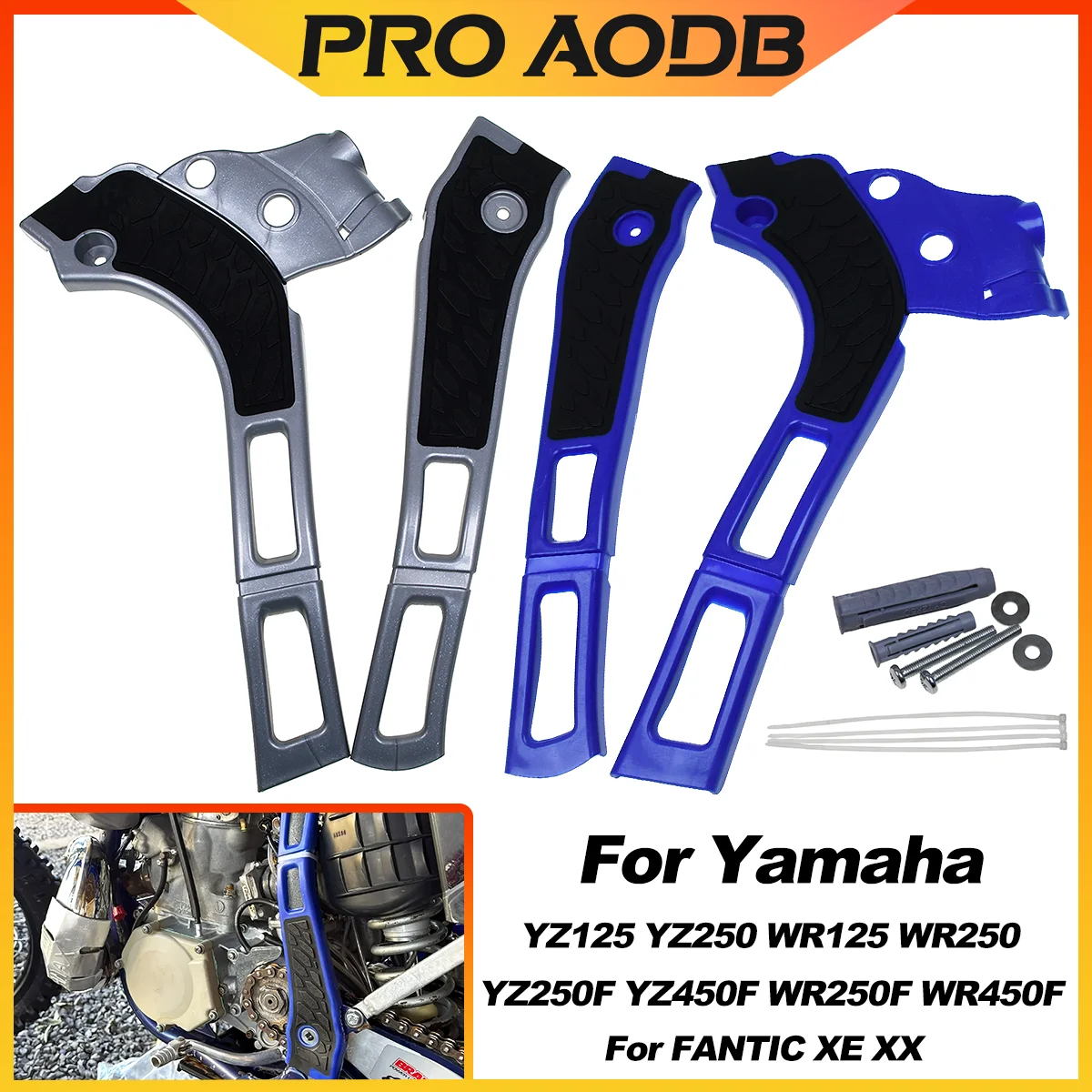 For Yamaha YZ125 YZ250 YZ250F YZ450F YZ125X 250X WR250F WR450F Motorcycle Frame Guard Protector Cover Universal Parts 2006-2025