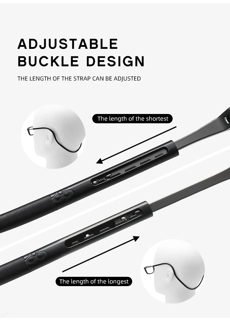 Neue Faltbare Halsband-Lesebrille HD-Harz Modische Magnetische Gleitsichtbrille für Alterssichtigkeit – Detail 5