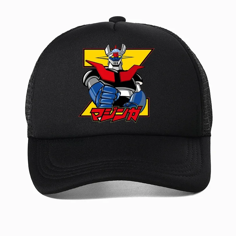 Mazinger Z Baseball Cap fashion men UFO Robot Goldrake Peaked Caps Pure Color Dad Hats summer Visor Mesh Trucker hats