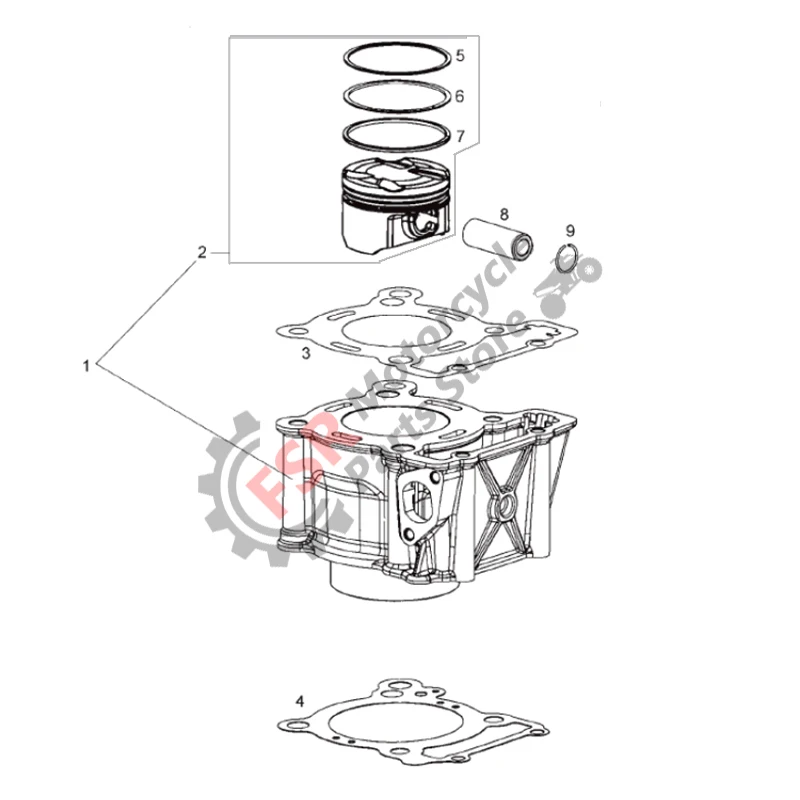 874533 CYLINDER PISTON KIT,FOR DERBI GPR 125 MULHACEN CAFE SENDA R-SM DRD RACING TERRA ADVENTURE,ORIGINAL PARTS
