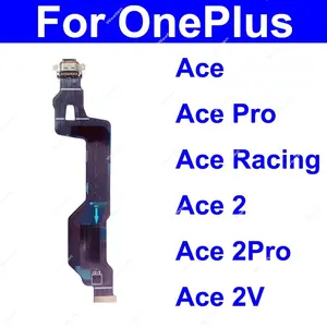 Bilashmart Oneplus 1+ Ace 2 Pro 2V Ace Pro USB Charging Dock Flex Cable USB Charger Port Connector Flex Cable Parts