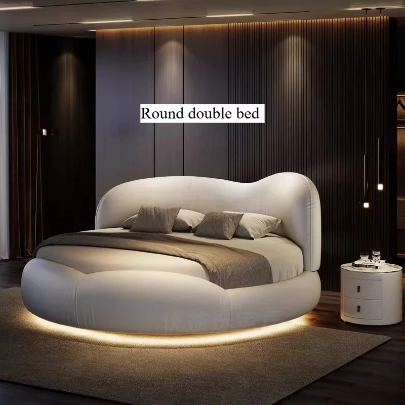 Unique Round Beds Japanese Bedroom No Matress Full Size Bed Frame Headboard Upholstery Camarotes Para Dormitorio Home Furniture
