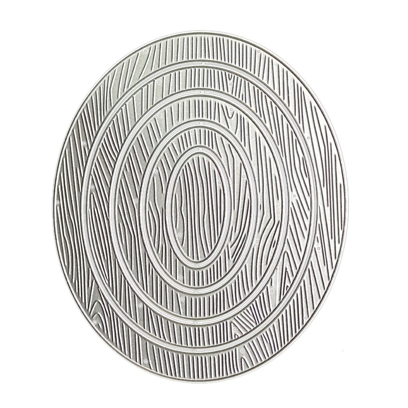 Holzmaserung Oval Nesting Rahmen Metall Stanzformen Schablone DIY Scrapbooking Prägewerkzeug Stanzungen Papier Karte Album Form