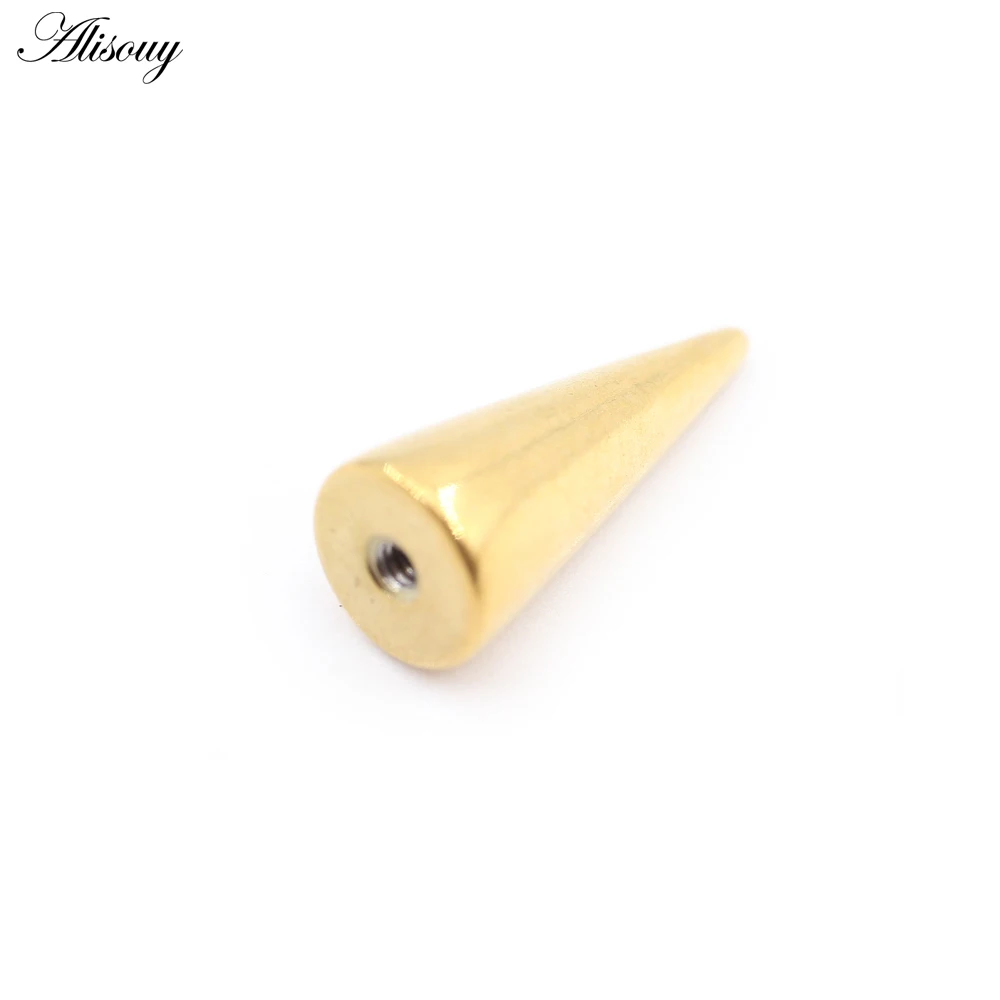 10 Stück Edelstahl-Ersatzkegel-Spikes mit Innengewinde für Lippen-Labret-Ring, Ohrstecker, Piercing, Körperschmuck – Detail 12
