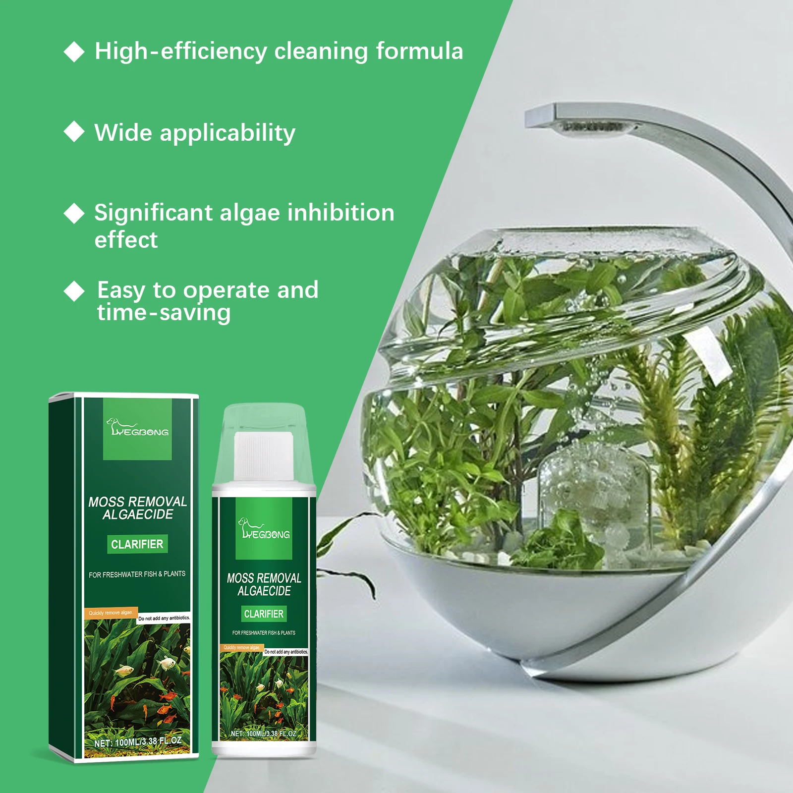 

Algae Removal Clarification Agent Quickly Improve Water Effectively Inhibit Algae Growth Keep Water Clean Moss Removal Algaecide