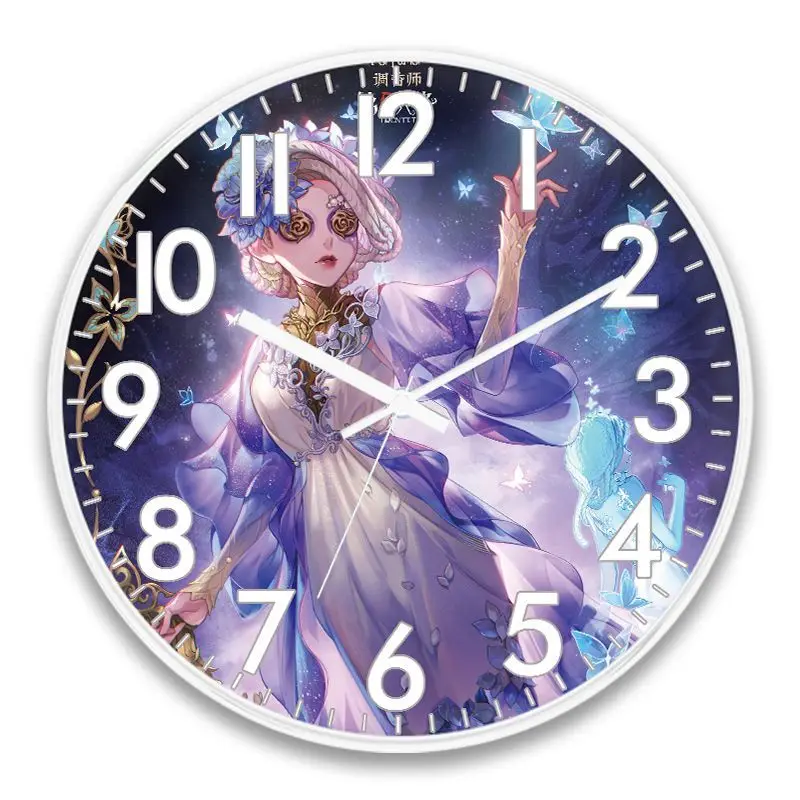 ساعة حائط كوارتز مطبوعة إبداعية عالية الجودة من Identity V Gardener مع أيدي صامتة لديكور المنزل في غرفة النوم #3