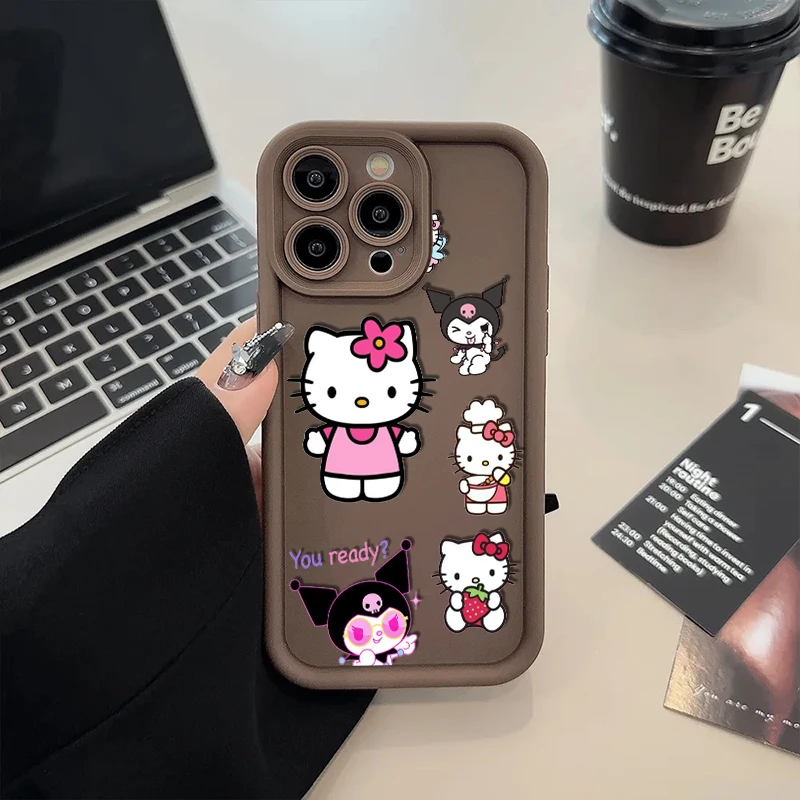 Cool Kuromi Hello Kitty For iPhone 15 14 13 12 11 Pro Max XS Max X XR 7 8 Plus 6S Eye Ladder Phone Case