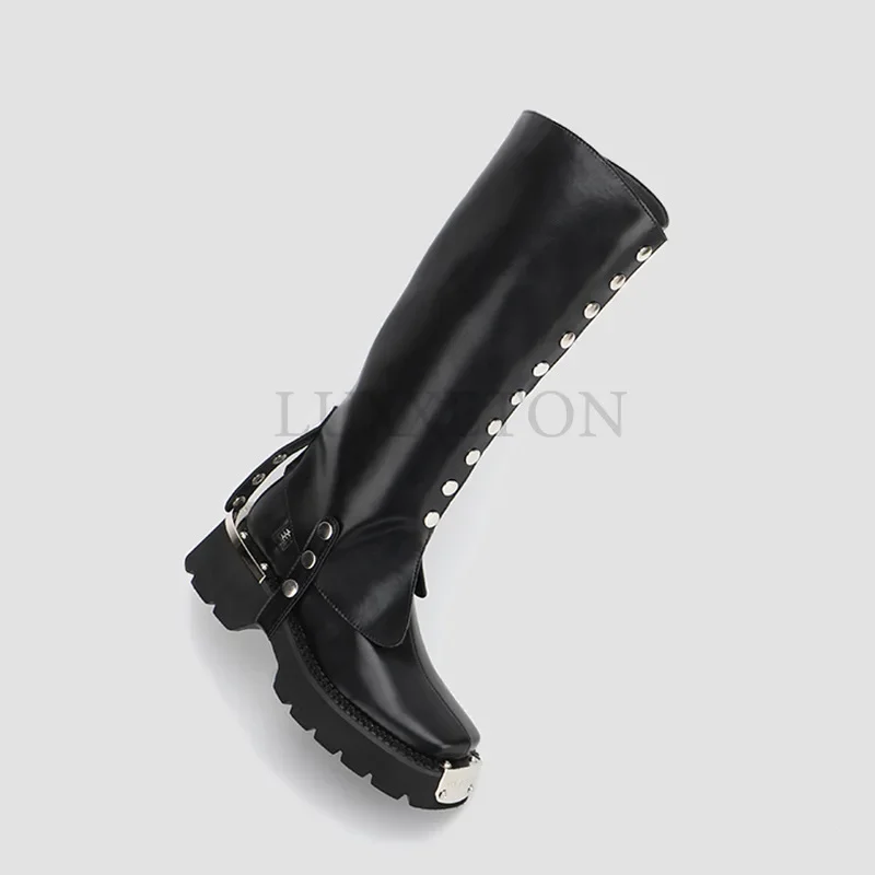 Thick Bottom Platform Women Ankle Boots Woman Shoes Zipper Fashion Female Designer Motorcycle Boot Casual Ladies  Footwear  2023