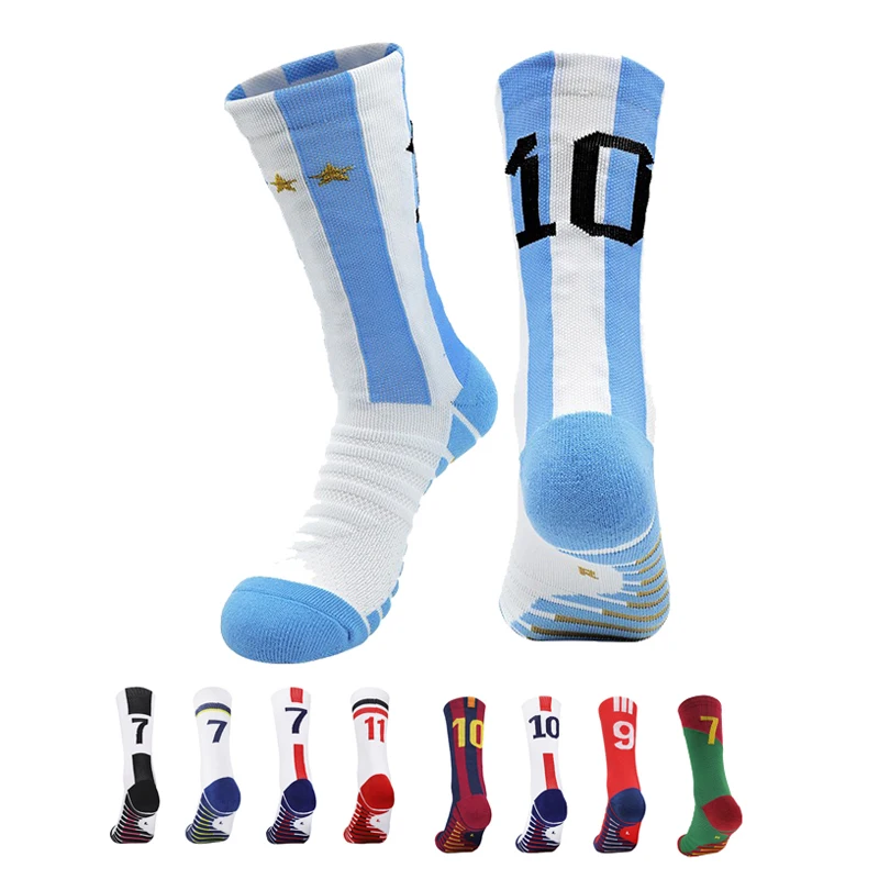 Professional soccer socks Paris Club Star number football sock Men\'s sports socks Men\'s socks Football socks Middle tube socks