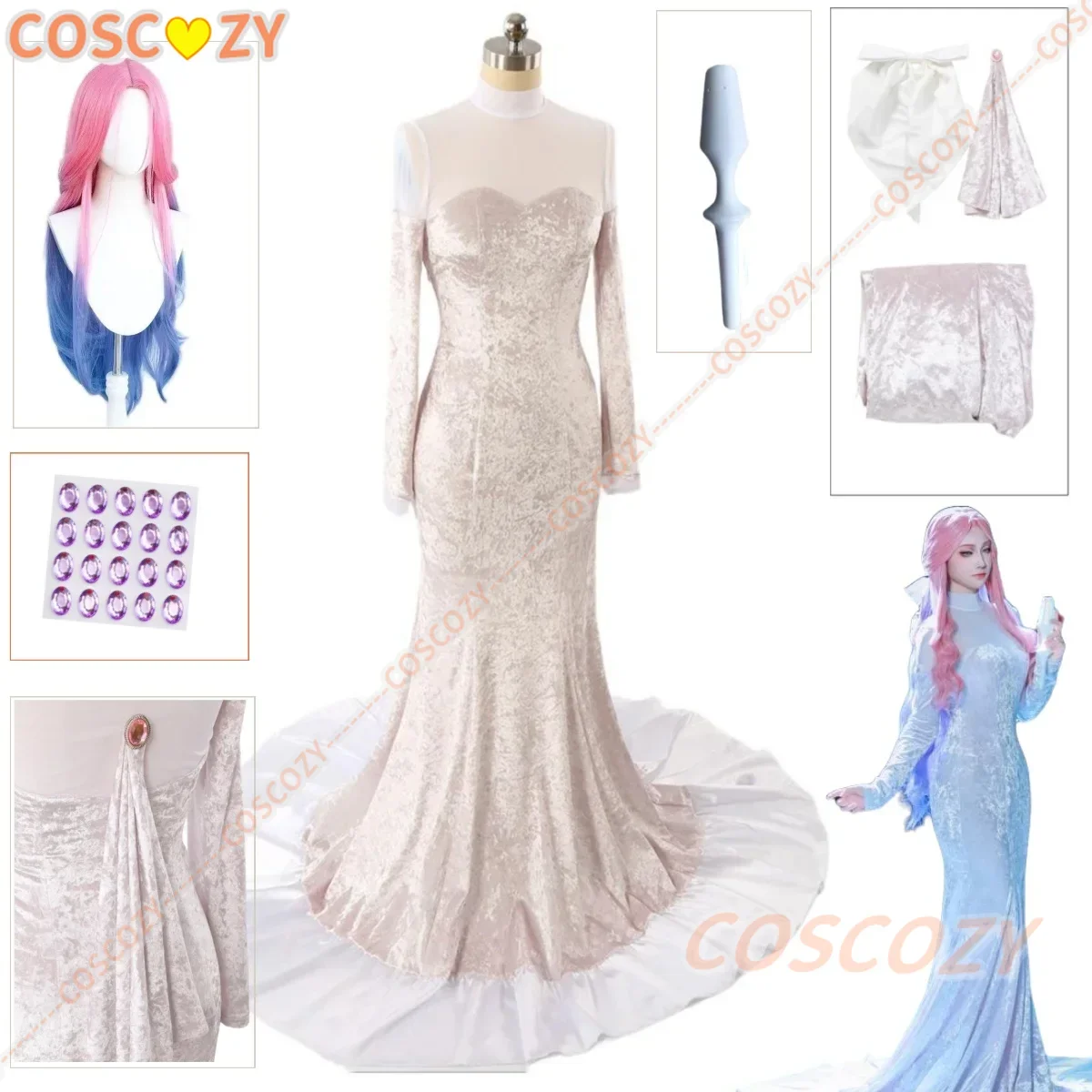 Customized ALIEN STAGE Mizi Cosplay Long Evening Dress Costume Wig Prop Stage Performance Clothes R7 Women Fancy Xmas Party Cos