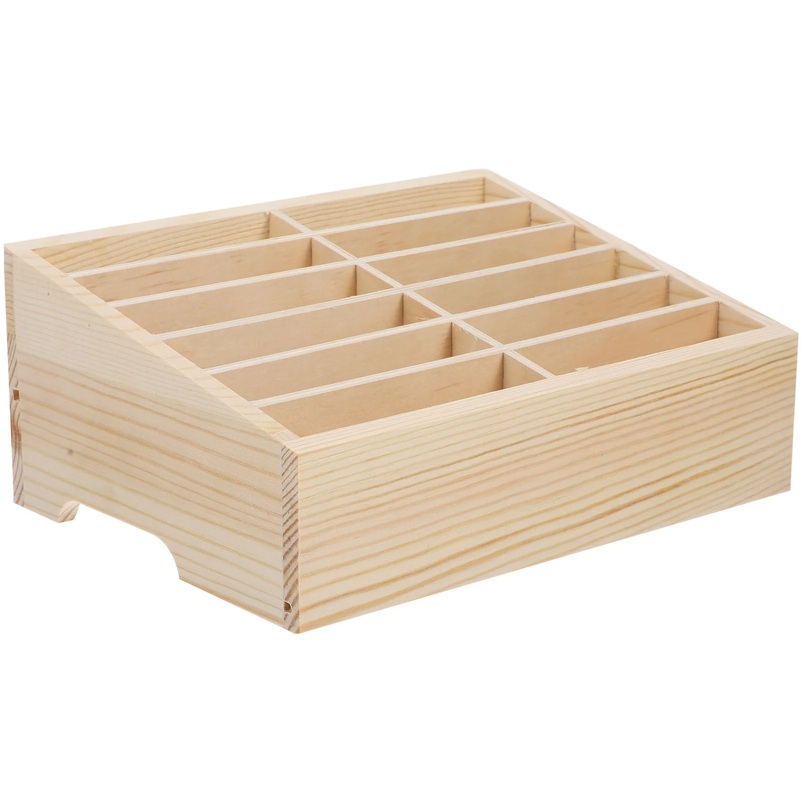 

Accessories Mobile Phone Storage Box Office Cellular Bins with Lid Wooden Cubes Desktop Holder