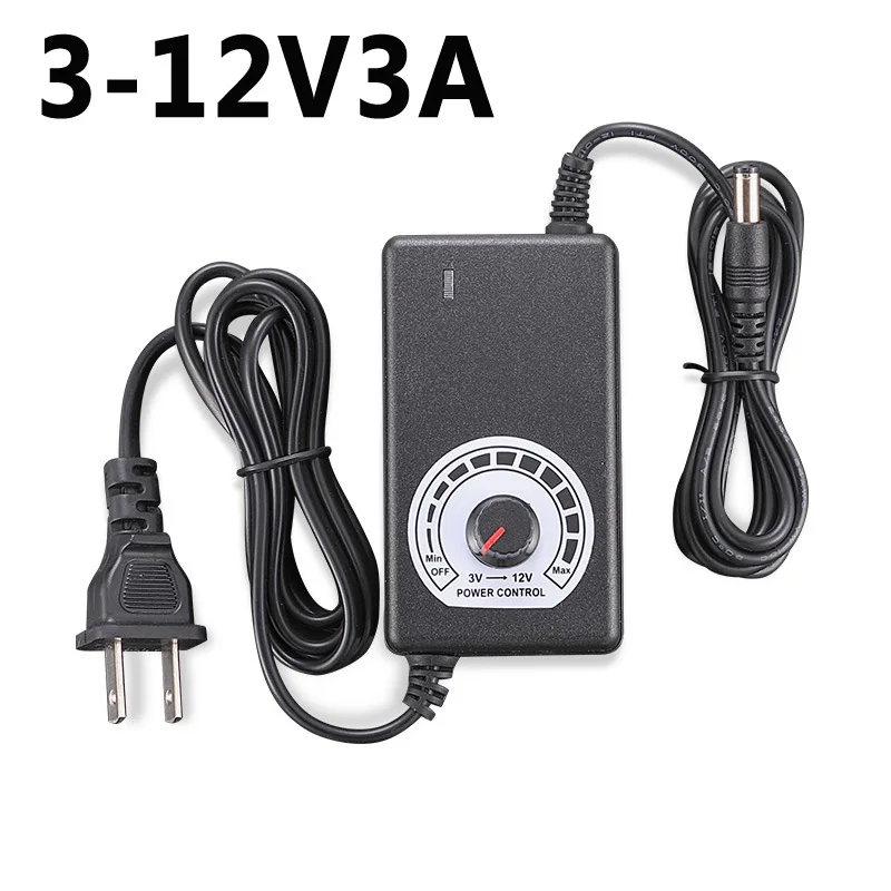 Adjustable AC110-220V To DC 3V-12V 2A 3A 5A 10A Universal Adapter with Display Screen Voltage Regulated Power Adapter DC Switch