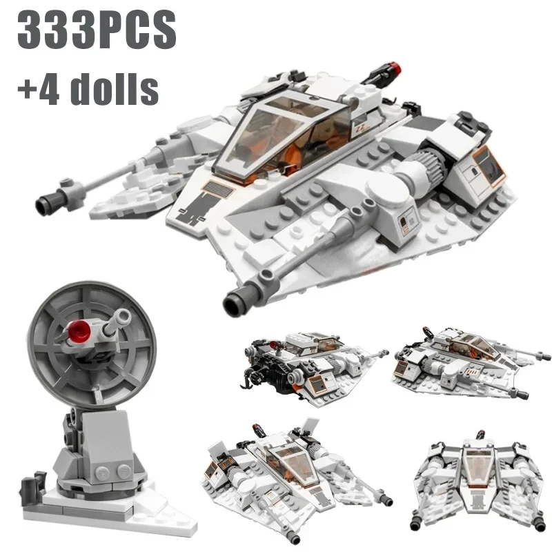 309PCS Air Combat Aircraft 75259 Ship Space War Snowspeeder Action Figures Assemble Building Blocks Toy Ornament Model Bricks