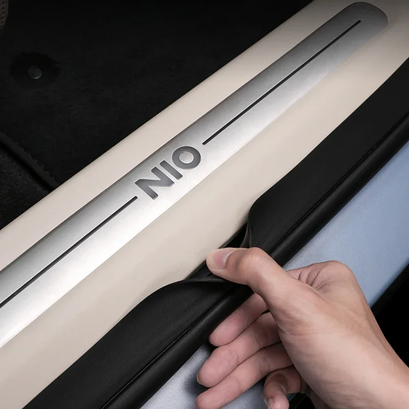 

Автомобильные наклейки на порог двери для NIO ES6, EC6, ES8, 2023, 2024, протектор порога багажника, наклейка с защитой от царапин, пластина, автомобильные аксессуары