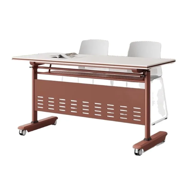 Folding conference table can be moved, spliced, educational institution, small conference, training table, chair, long strip,
