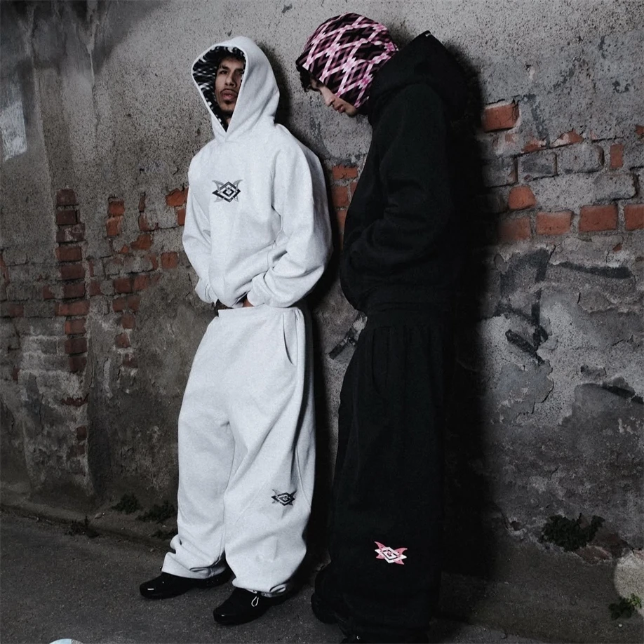 

ex Loose Street Sle Спортивные штаны Бегуны Спортивные длинные брюки Модные повседневные брюки Ромбовидный узор l Талия