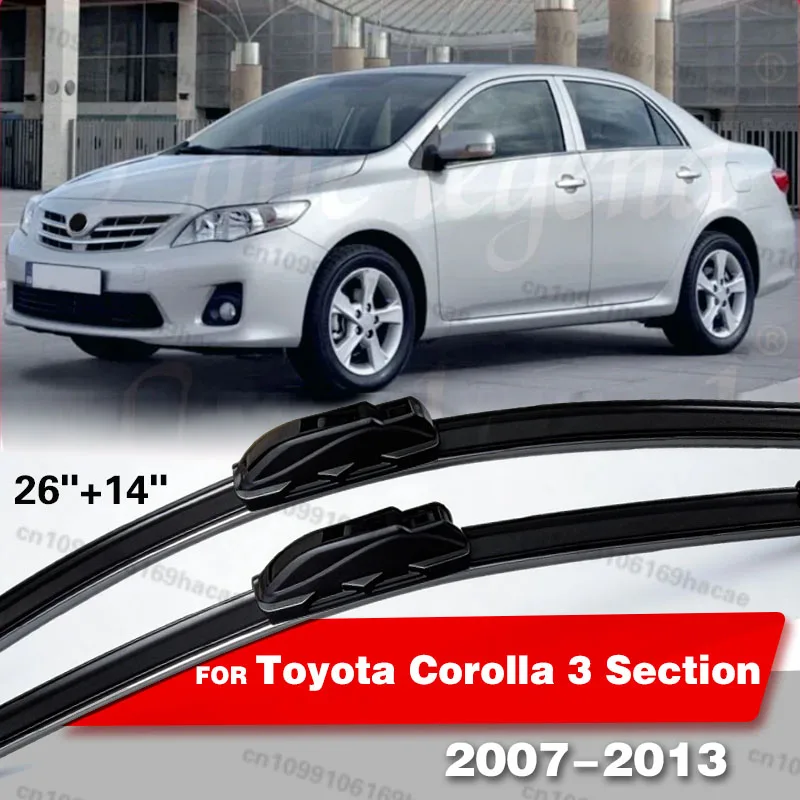 

Windshield Windscreen Wiper Blades For Toyota Corolla 3 Section 2007-2013 Front Window Wiper 26"+14" 2008 2009 2010 2011 2012