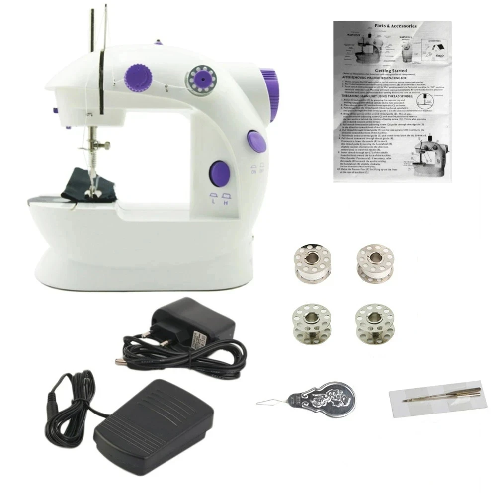 Fashion Portable Sewing Machines Multifunctional Household 202Mini Sewing Machine for Beginner DIY Home Sewing Accessories