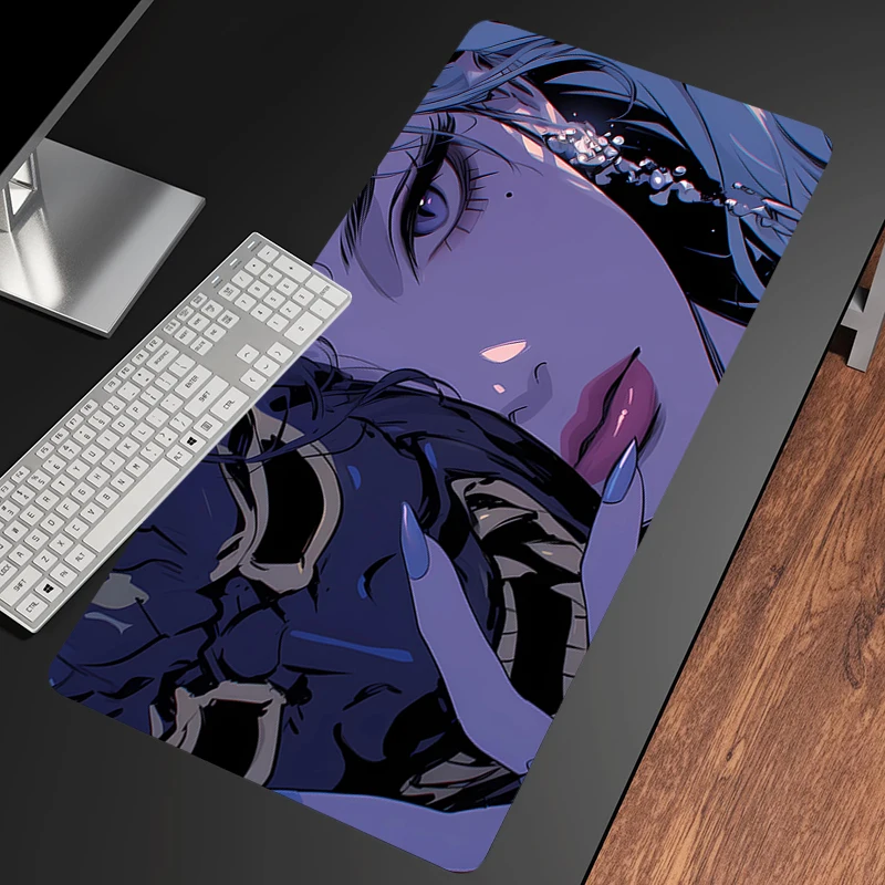 

Mouse pad Demons mask game player computer keyboard pad desk pad anti-slip cartoon table pad PC carpet Devil goth girl Mousepads